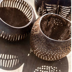 Porte-bougie en forme de théière à la noix de coco