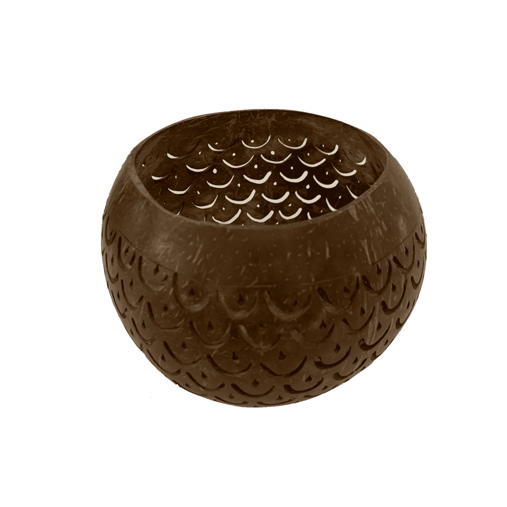 Porte-bougie en forme de théière à la noix de coco