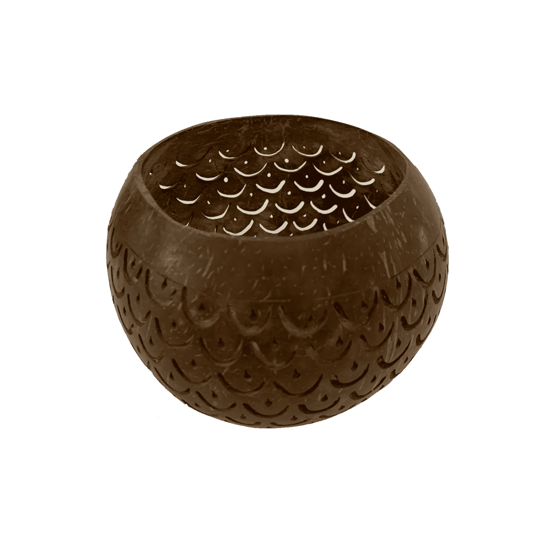 Porte-bougie en forme de théière à la noix de coco