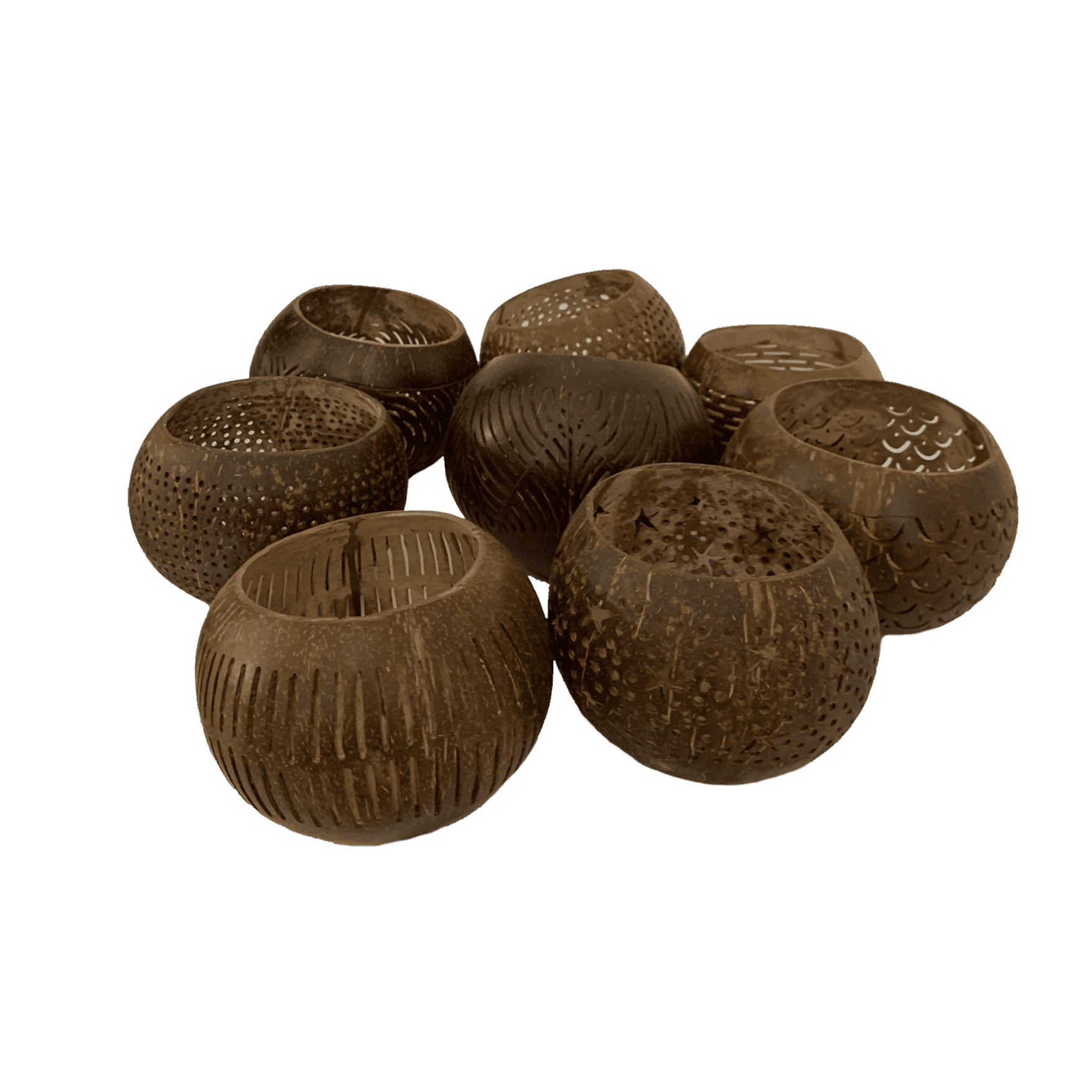 Porte-bougie en forme de théière à la noix de coco