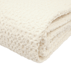Couverture de lit en coton | Ivoire