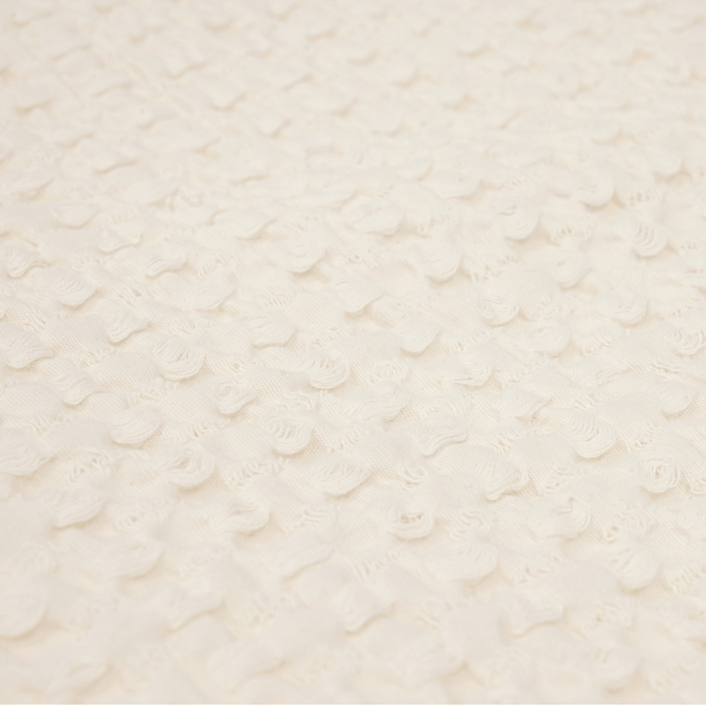 Couverture de lit en coton | Ivoire