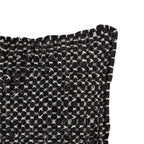 Fronce de coussin en coton fantaisie | Noir 50x50cm