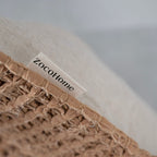 Fronce de coussin en coton Fancy | Blanc cassé 50x50cm