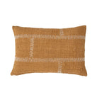 Fronce de coussin en coton, couture rustique | Moutarde 40x60cm