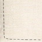 Froncisse pour coussin en coton Soraya | Blanc cassé | 50x50cm