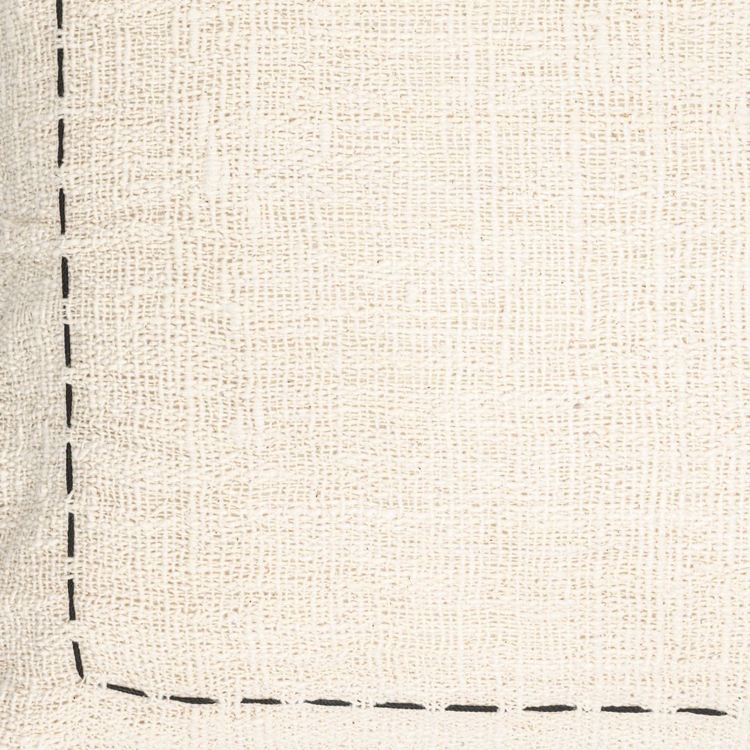 Froncisse pour coussin en coton Soraya | Blanc cassé | 50x50cm