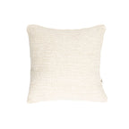 Fronce de coussin en coton Soraya, uni | Blanc cassé | 50x50cm