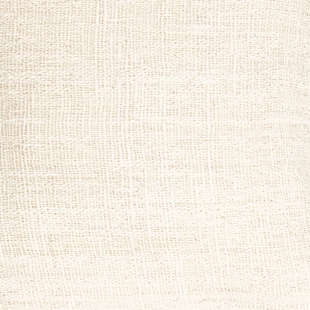 Fronce de coussin en coton Soraya, uni | Blanc cassé | 50x50cm