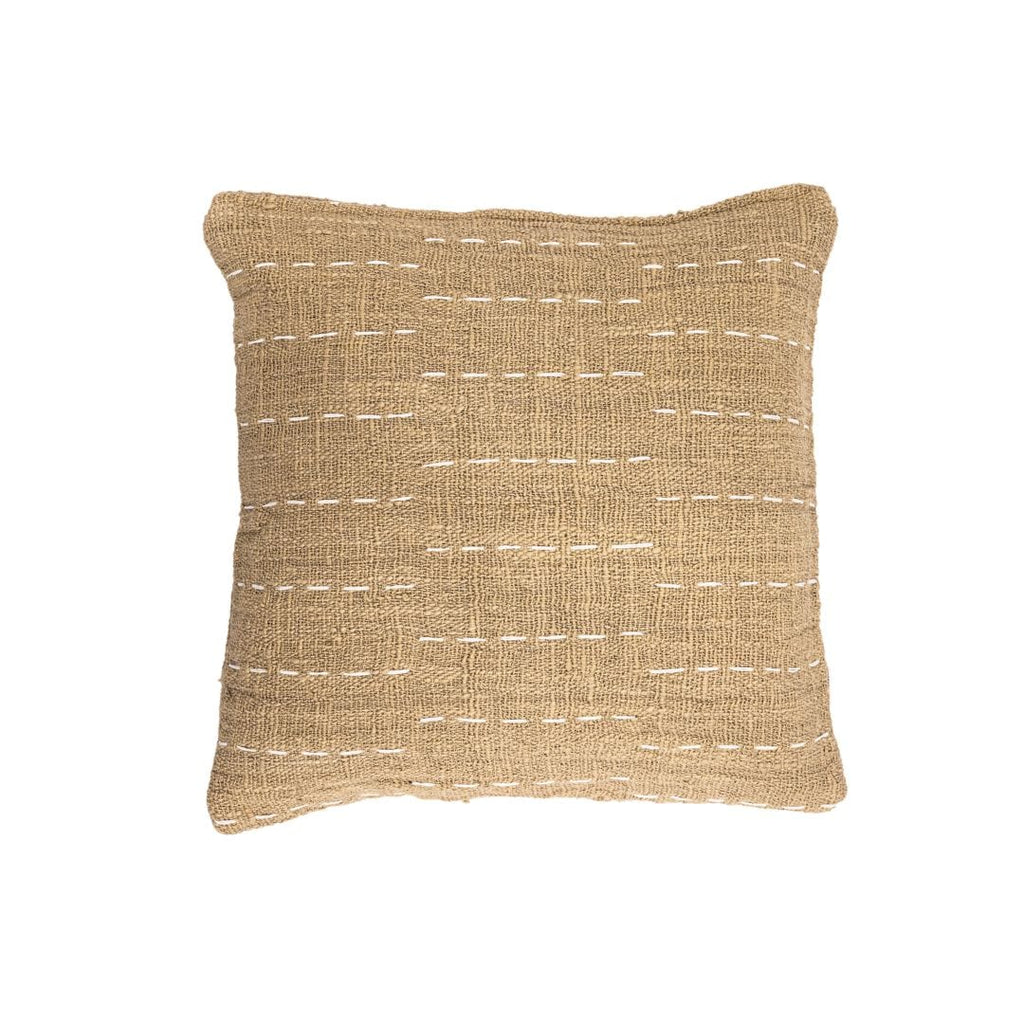 Fronce de coussin en coton Soraya à rayures | Sable | 50x50cm