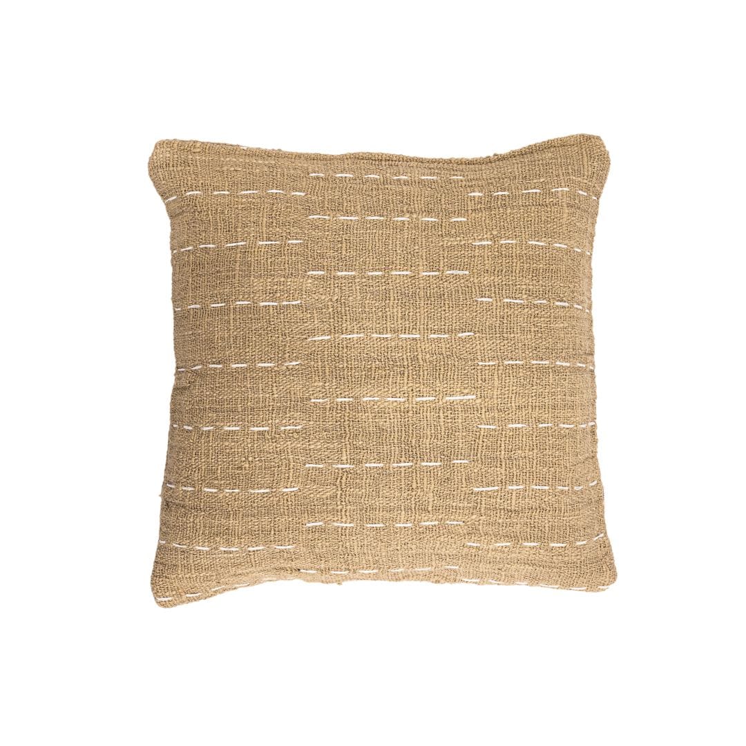 Fronce de coussin en coton Soraya à rayures | Sable | 50x50cm