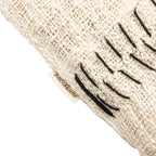 Fronces de la housse de coussin en coton Soraya | Blanc cassé | 40x60cm