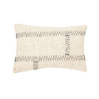 Fronces de la housse de coussin en coton Soraya | Blanc cassé | 40x60cm