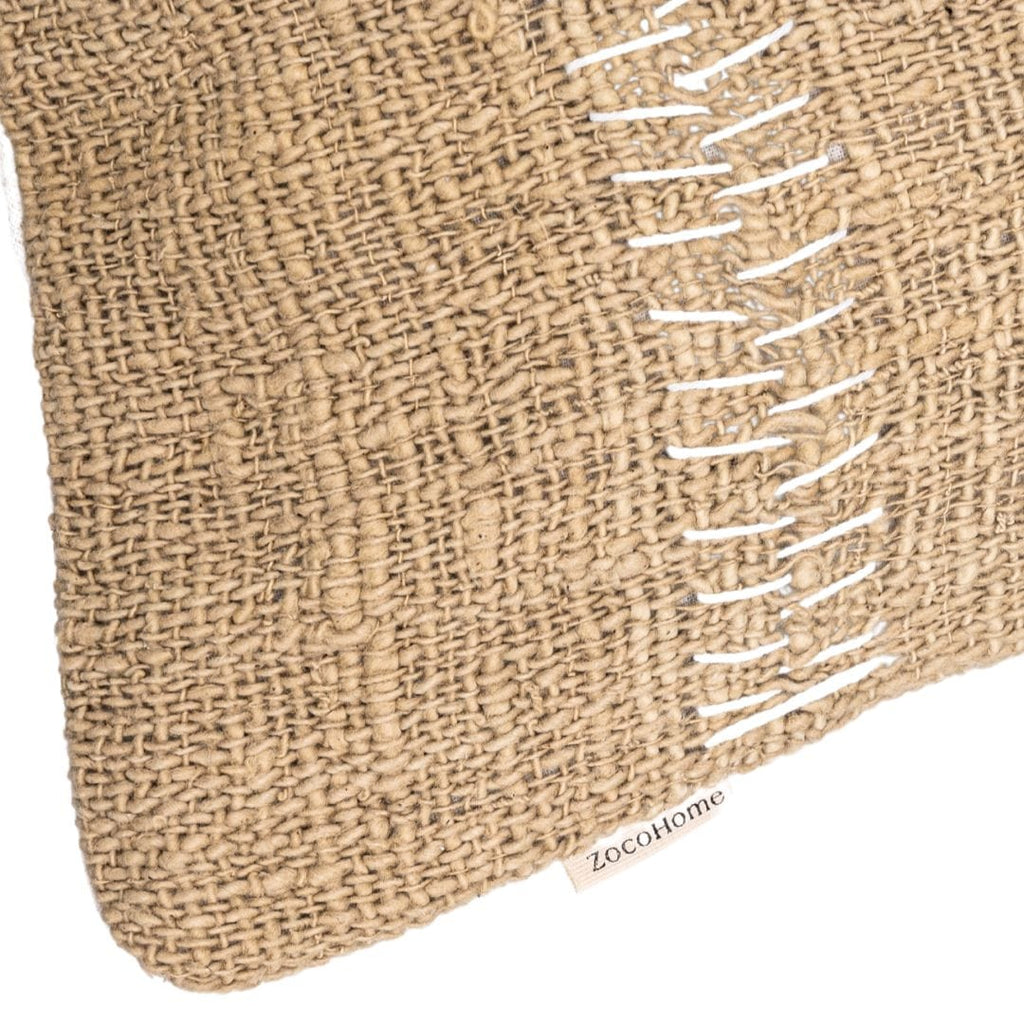 Fronces de coussin en coton Soraya | Sable | 40x60cm