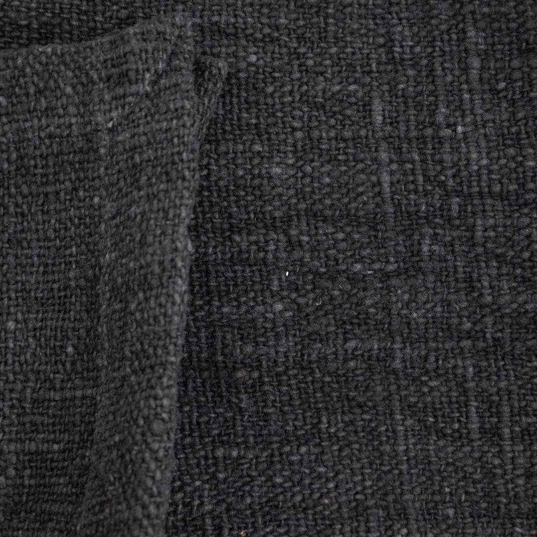 Couverture de lit en coton tissé à la main | Noir 270x270cm