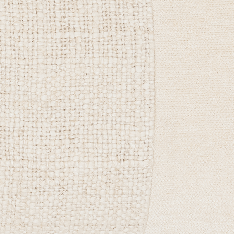 Coussin en lin et coton patchwork | Blanc / Naturel 80x30cm