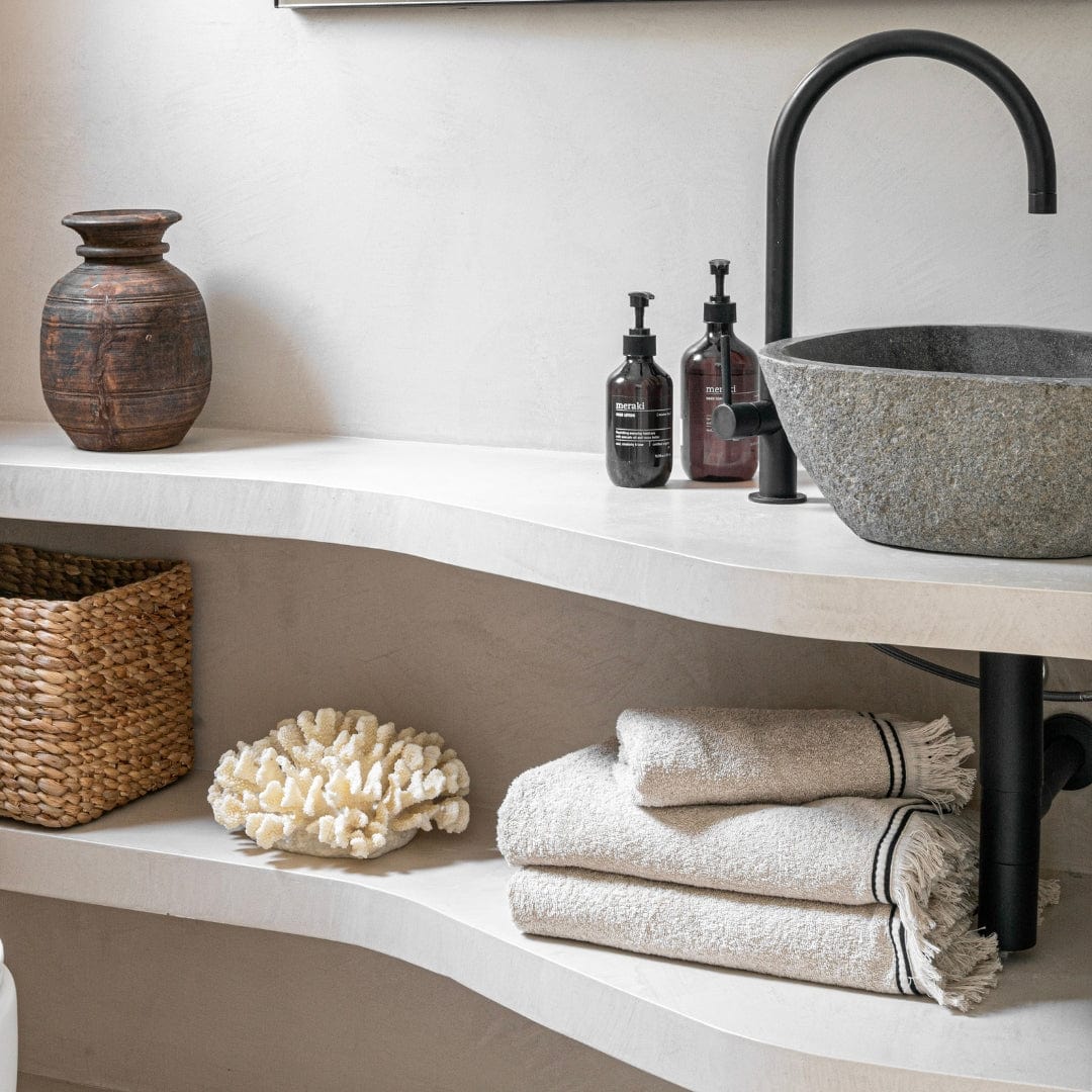 Serviette en coton | Beige 50x100cm