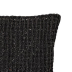 Finition macramé en coton pour housse de coussin | Anthracite 50x50cm