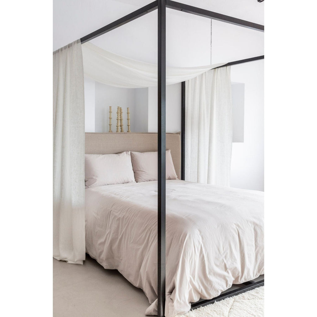 Fronde d'oreiller en coton | Sable 50x70cm