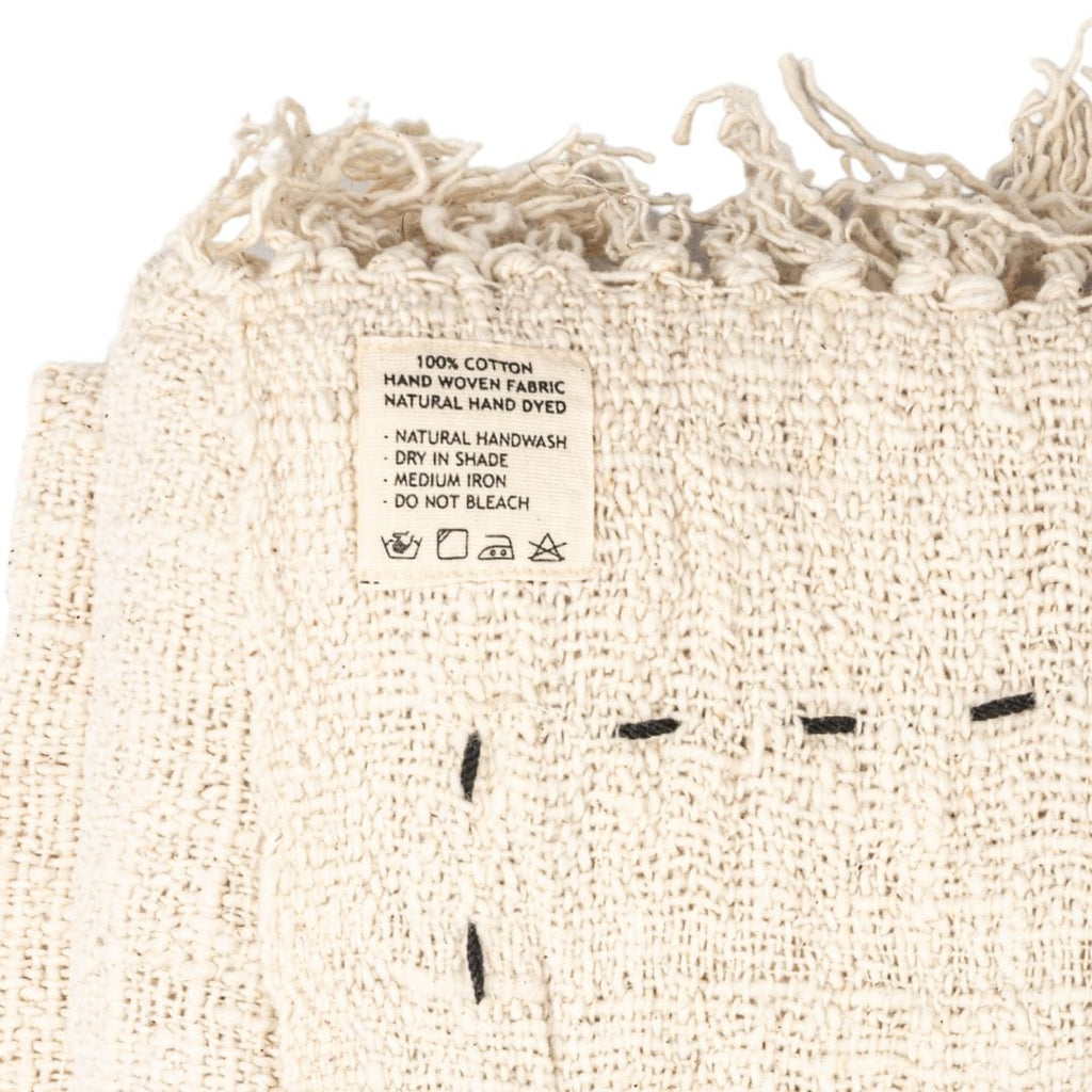 Ligne de plaids en coton Soraya | Blanc cassé | 235x130cm