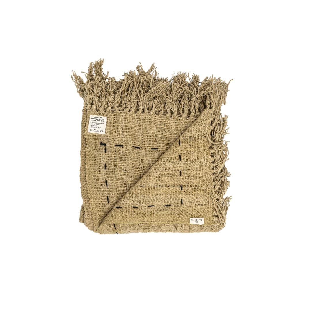 Ligne de plaids en coton Soraya | Sable | 235x130cm