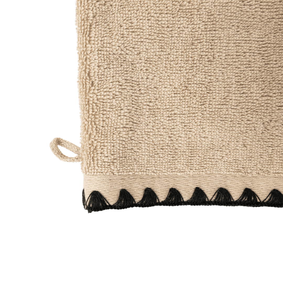 Gant de toilette en coton | Sable 15x21cm