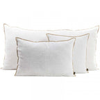 Fronce de lin pour coussin Nai Edge | Blanc 45x45cm