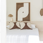 Fronce de coussin Leora, couleur moka | 50x50cm