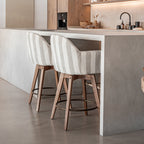 Tabouret de bar Elira rayé