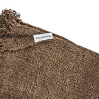 Etera Couverture à franges marron