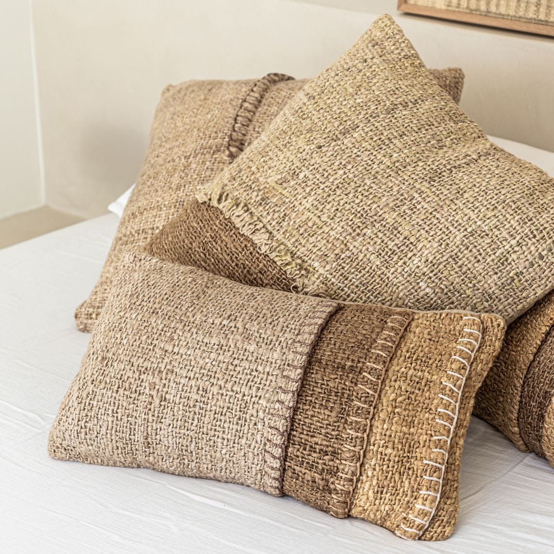 Coussin rectangulaire Etera à coutures superposées | 60x40cm