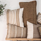 Coussin rectangulaire Amaira à rayures verticales | 40x60cm