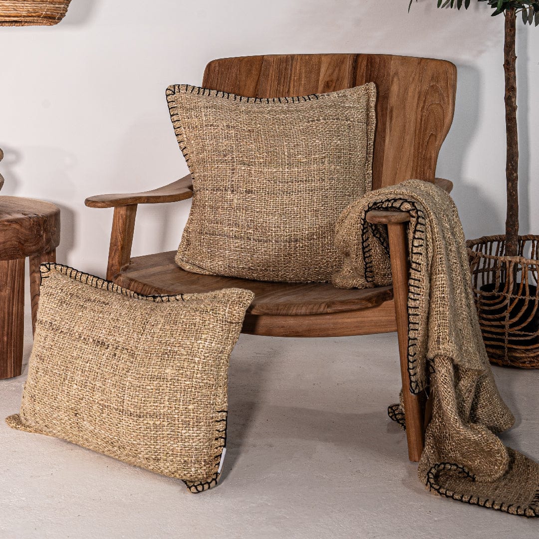 Coussin carré Etera, finition couture | 50x50cm