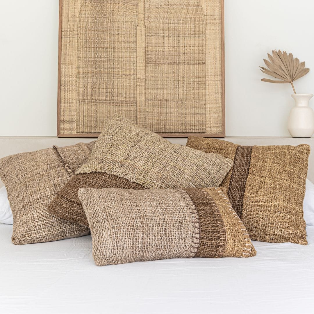 Coussin carré Etera avec franges | 50x50cm