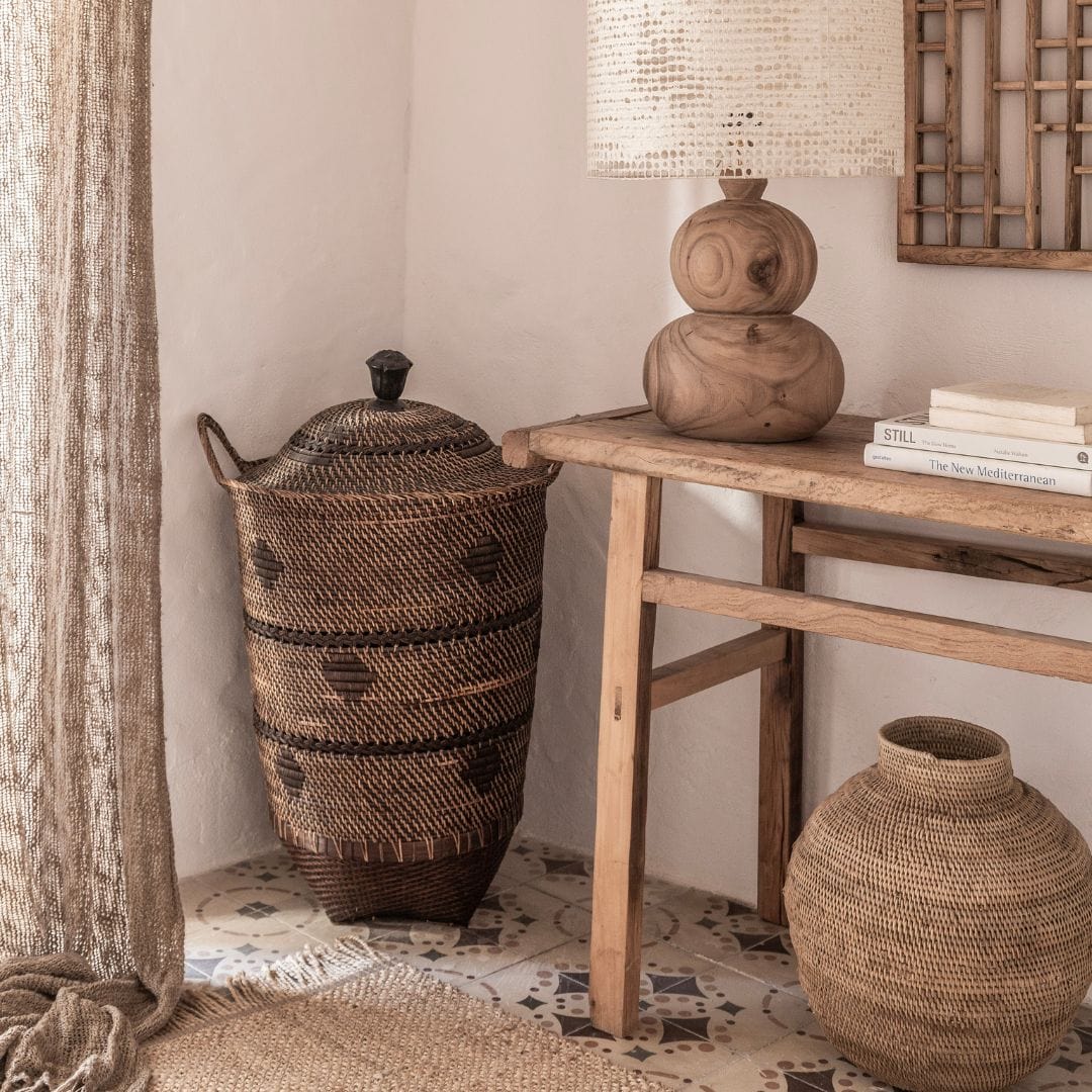 Panier ethnique | Naturel 40x50cm