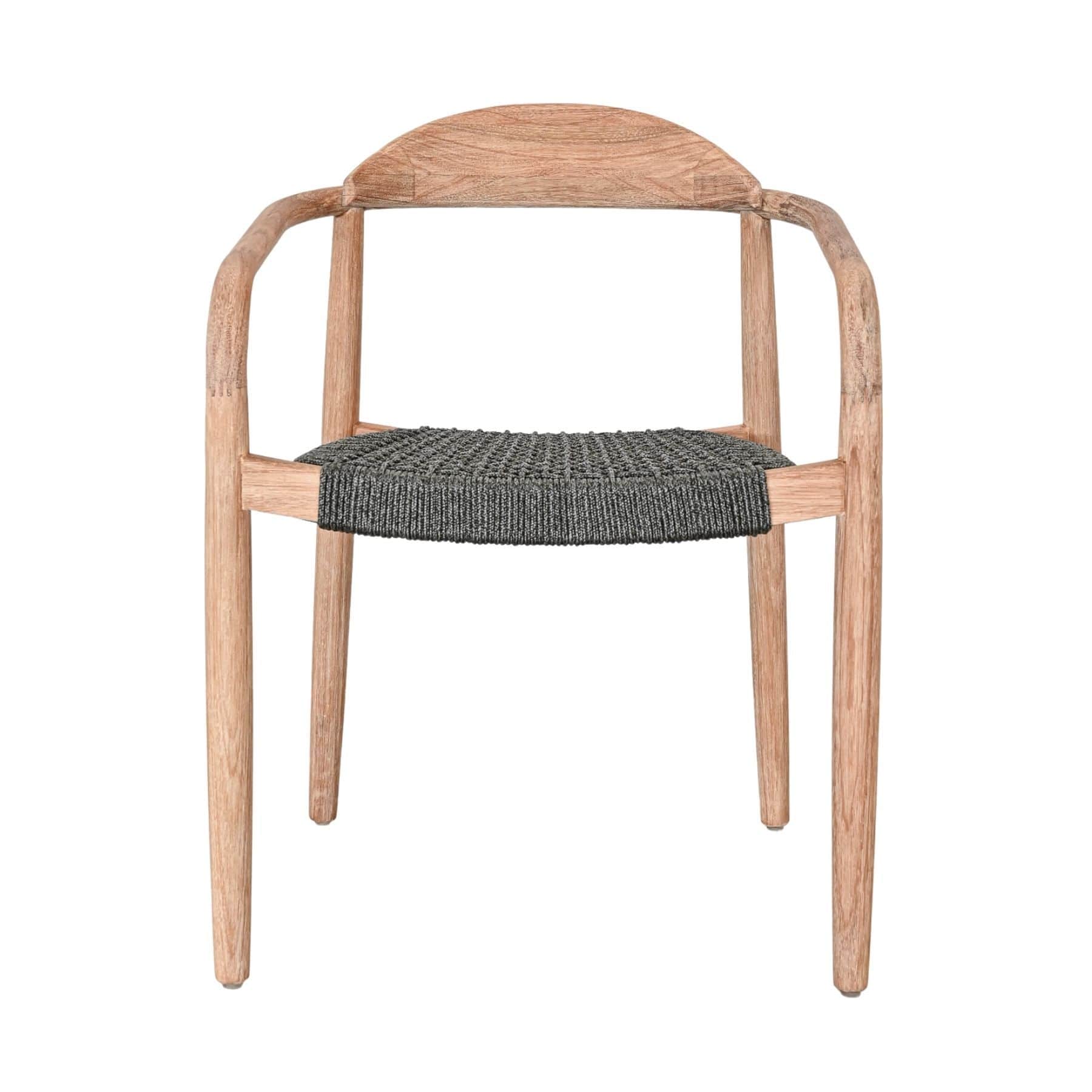 Chaise d'extérieur en eucalyptus | Gris