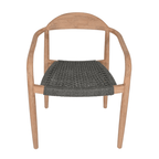Chaise d'extérieur en eucalyptus | Gris