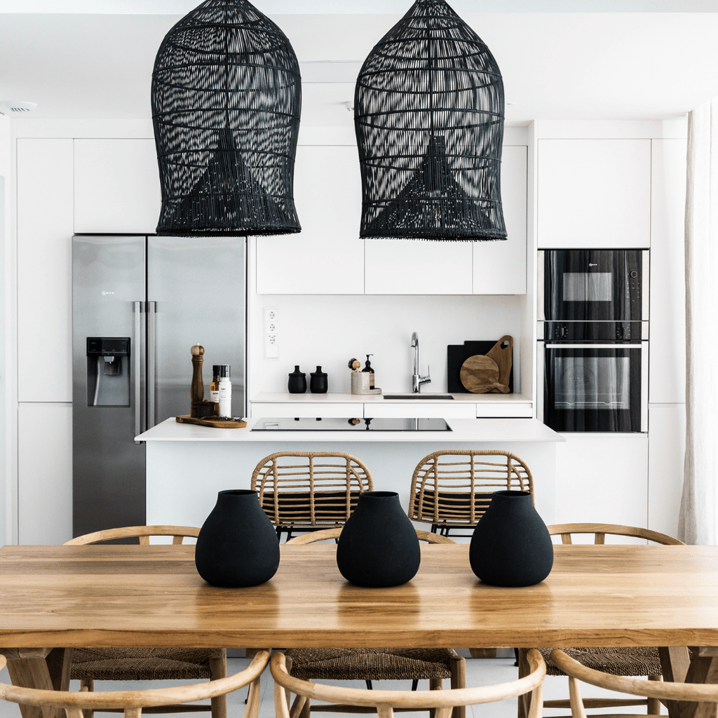 Abat-jour en forme de piège à poissons | Noir