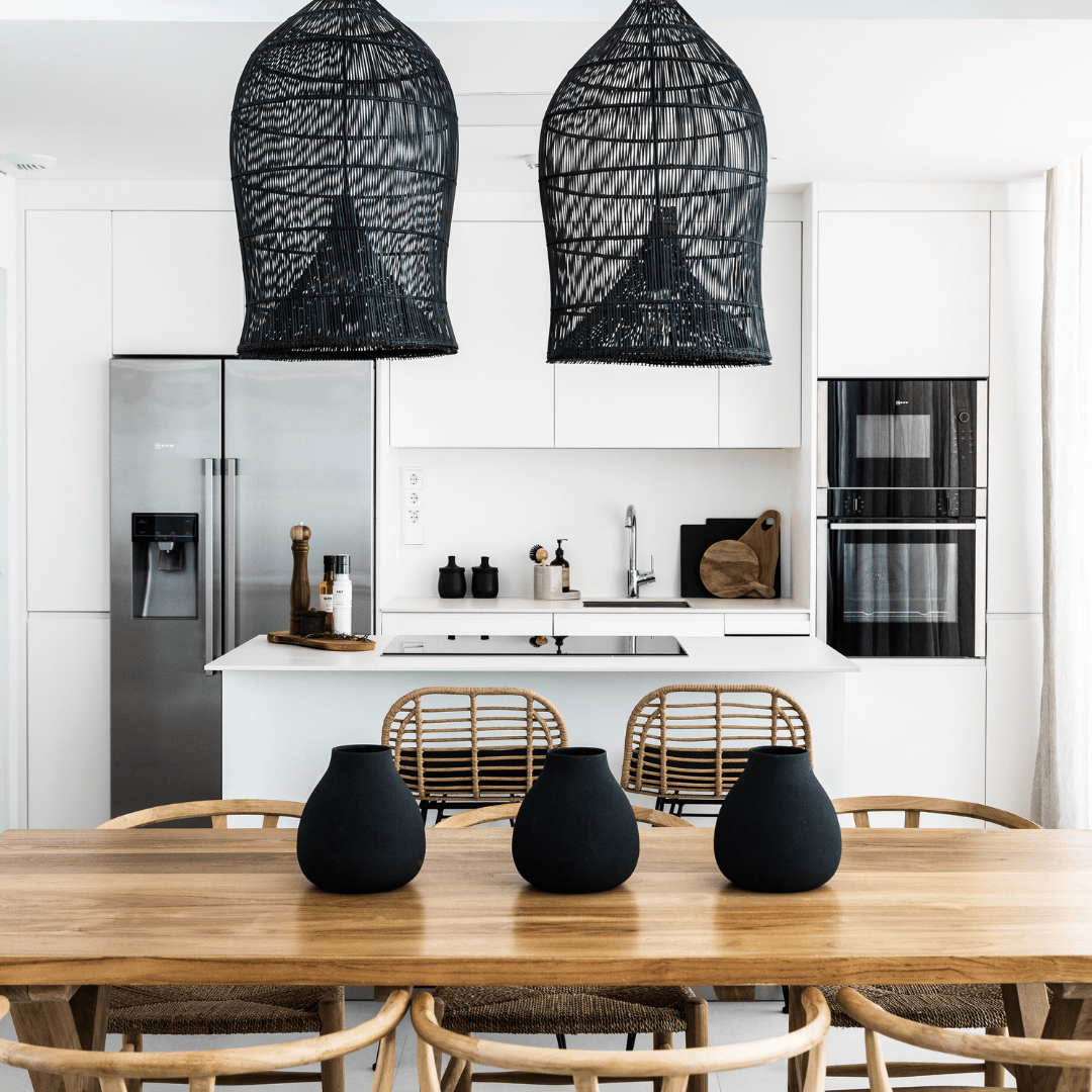 Abat-jour en forme de piège à poissons | Noir