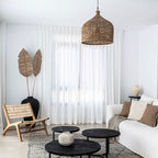 Abat-jour en forme de piège à poissons | Marron 50cm