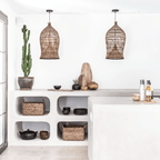 Abat-jour en forme de piège à poissons | Marron