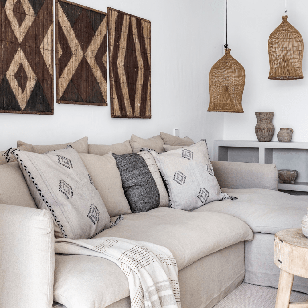 Abat-jour en forme de piège à poissons | Naturel