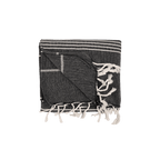 Serviette Fouta à rayures | Noire 90x175cm