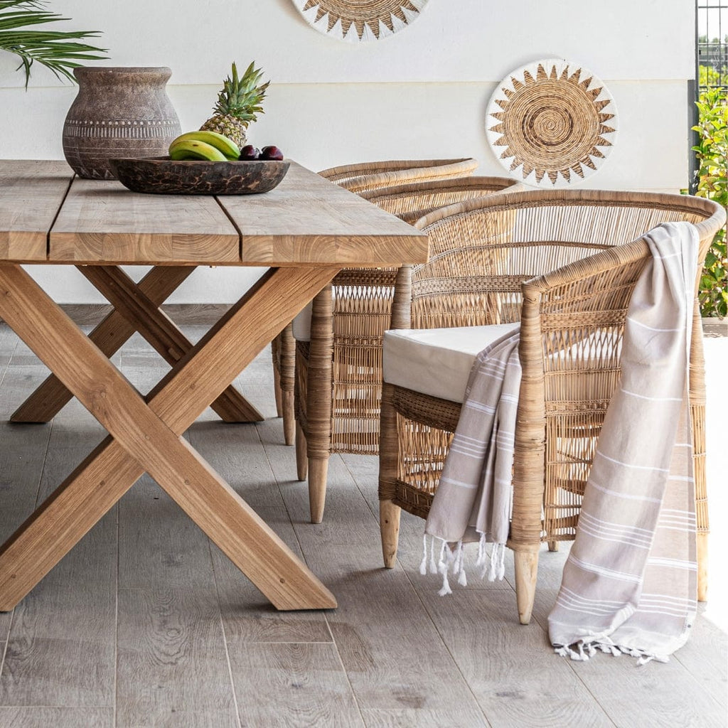 Serviette Fouta à rayures | Sable 90x175cm