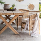 Serviette Fouta à rayures | Sable 90x175cm