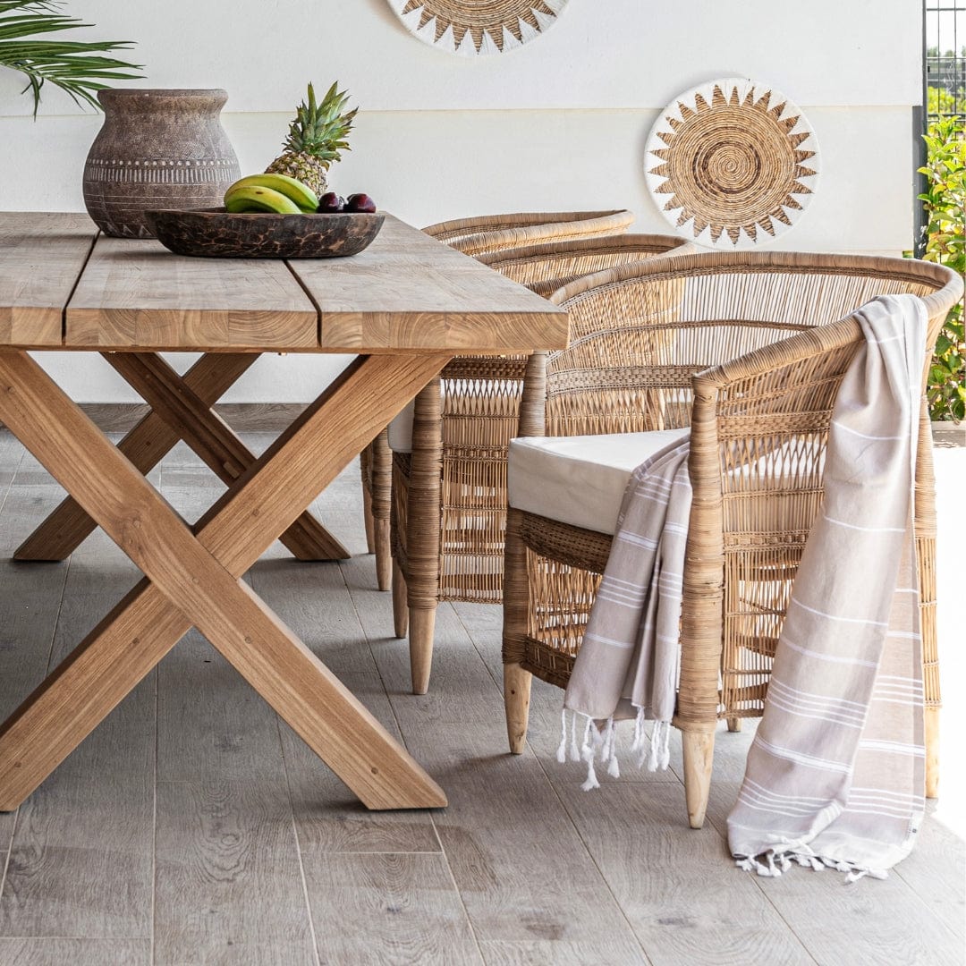 Serviette Fouta à rayures | Sable 90x175cm