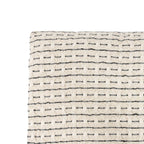 Écharpe Fouta à Lignes Pointillées | Naturel/Noir | 130x200cm