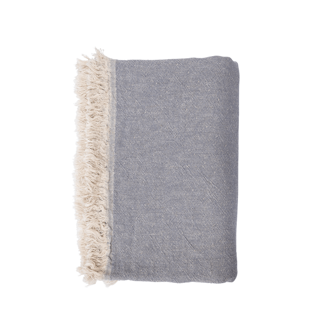 Fouta | Double face | Bleu clair/Gris 135x185cm