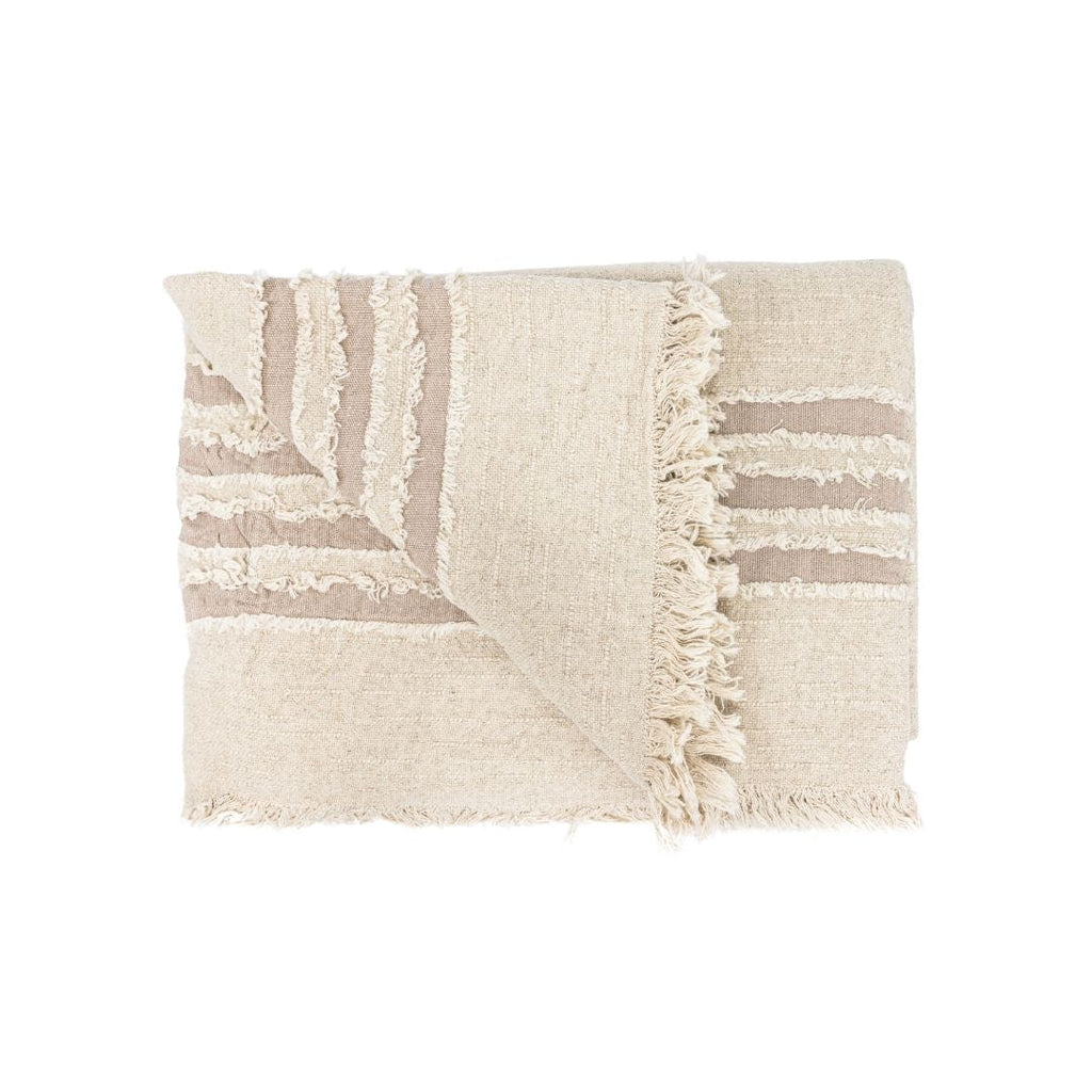 Serviette de plage Fouta | Naturel / Sable | 135x200cm