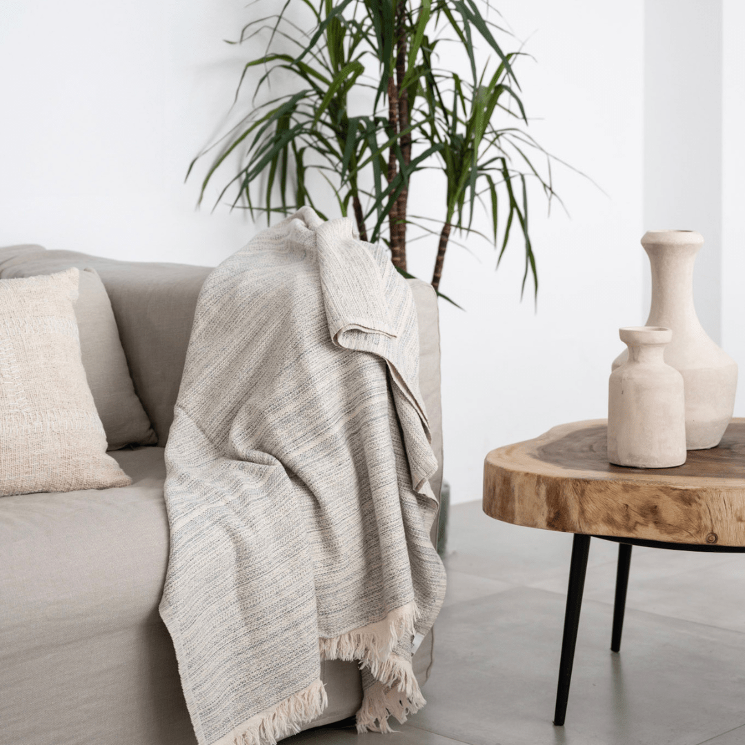 Serviette de bain Fouta | Gris argenté 130x200cm